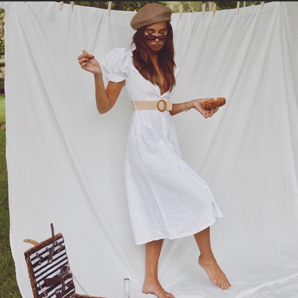 we wore what smal white midi dress